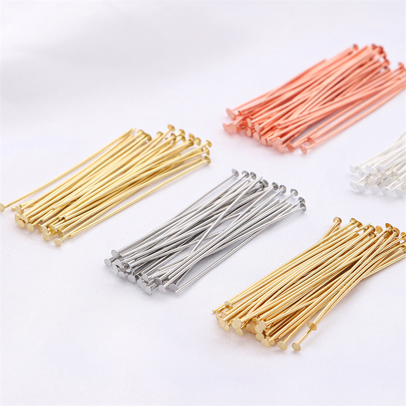 Jewelry Making Jig - 50個/パック 925スターリングシルバー フラットヘッドピン クラフト用 イヤリング ブレスレット