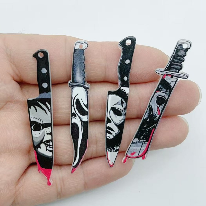 Jewelry Making Ideas - アクリル製ジュエリー10個 ハロウィンペンダント DIYイヤリング ネックレス ジュエリー製作材料