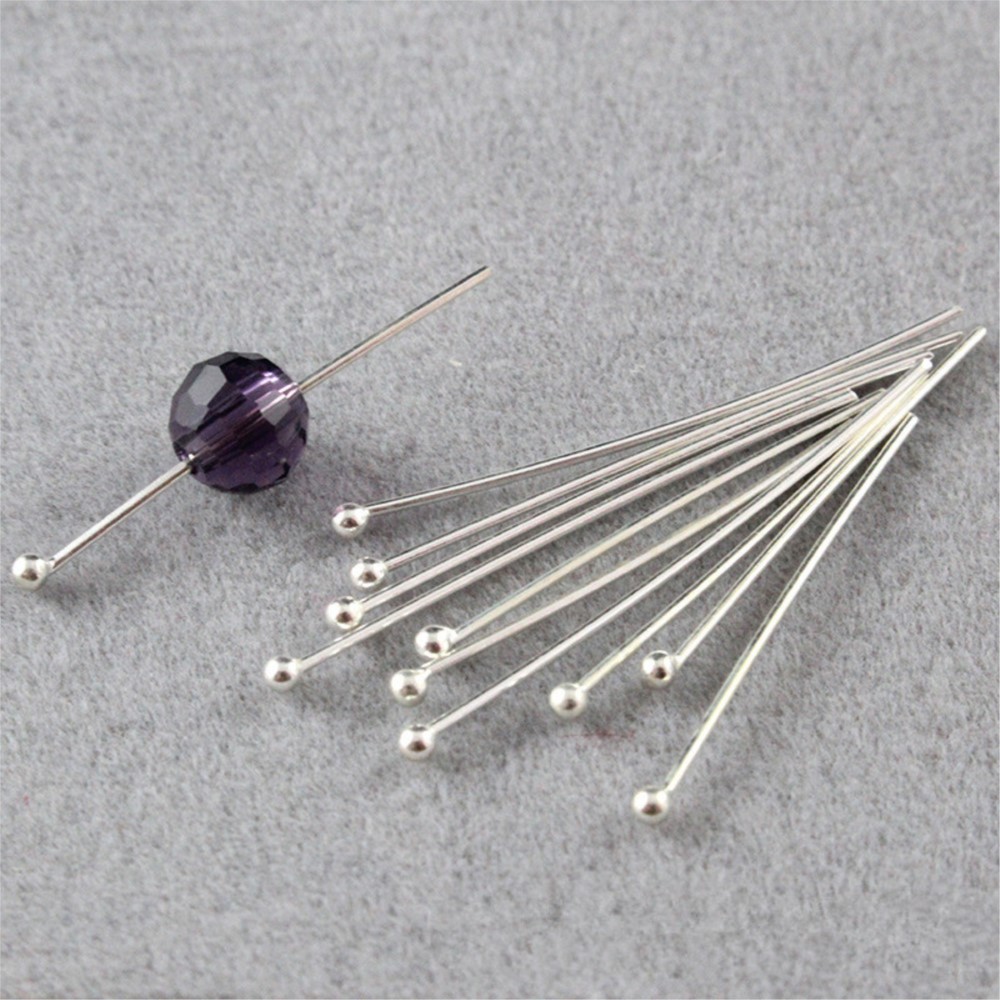 Jewelry Making Jig - 100個入り丸型ボールヘッドピン 柔軟で使いやすい DIYイヤリング、ブレスレット、ジュエリー、ビーズ通し用