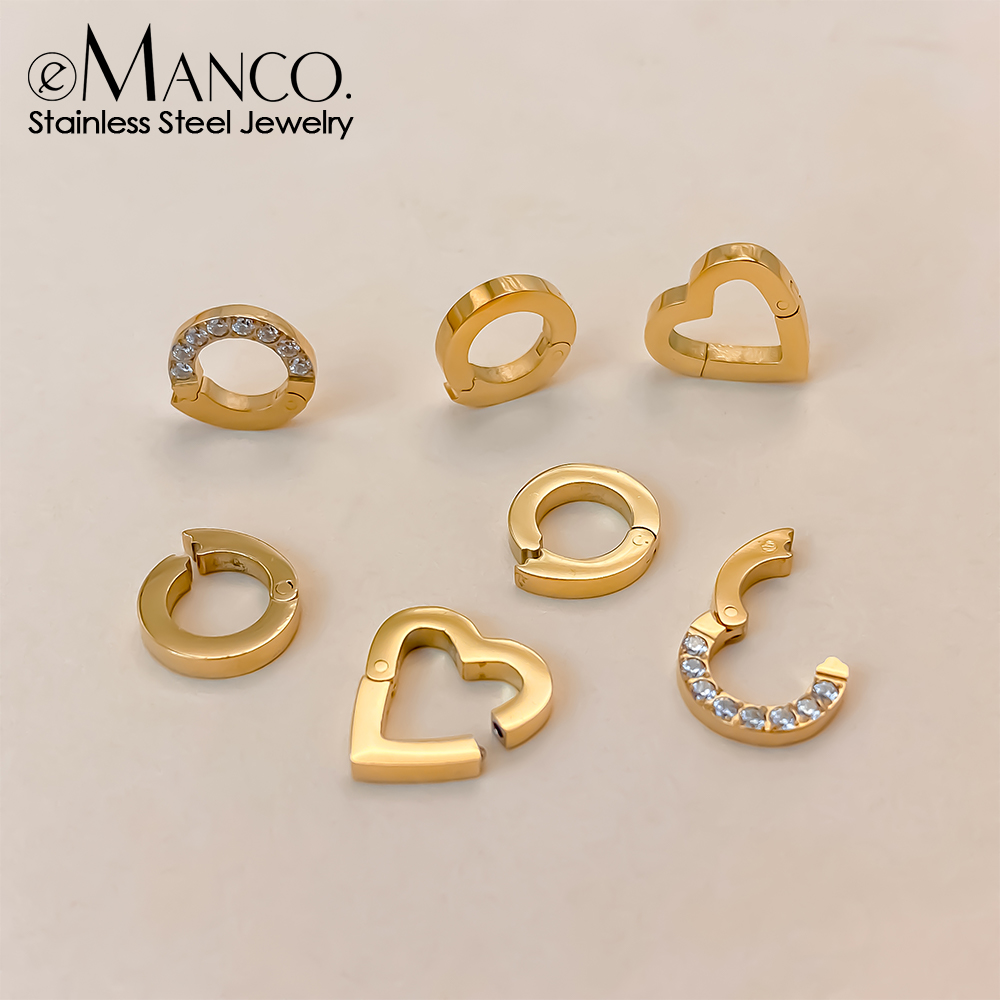 Jewelry Making Jig - EMANCO 高品質ステンレススチール製 14K PVD金メッキ ラウンドスケルトンクラスプヘッド DIYブレスレットネックレスジュエリー製作用