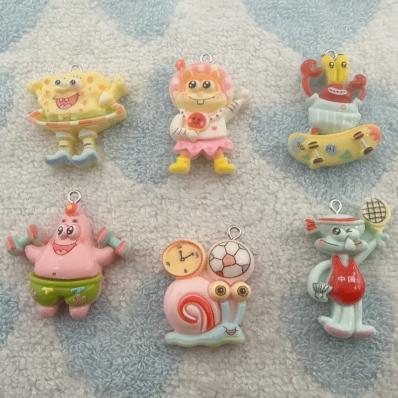 Jewelry Making Factory - 10個入り漫画風樹脂ペンダント、DIYジュエリー製作イヤリング、キーホルダーアクセサリー