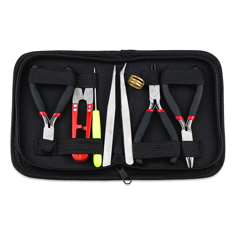 Jewelry Making Round Nose Pliers - 8個入りステンレス製ジュエリー製作ツールセット、プライヤー、丸ノーズプライヤー、ハサミピンセット、ビーズツールキット、ブレスレットネックレスDI用