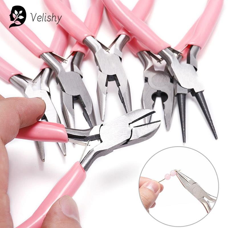 Jewelry Making Round Nose Pliers - ジュエリー作り用ミニプライヤー、斜め、丸型、高品質の針鼻、手工芸品、ビーズ、断熱、カッター、ツール、アクセサリー1個