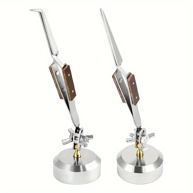 Jewelry Making Pliers Set - 360度回転式クロスロックはんだ付け用ピンセットセット ° ジュエリー製作、はんだ付け、修理、耐久性のある溶接に適した回転台