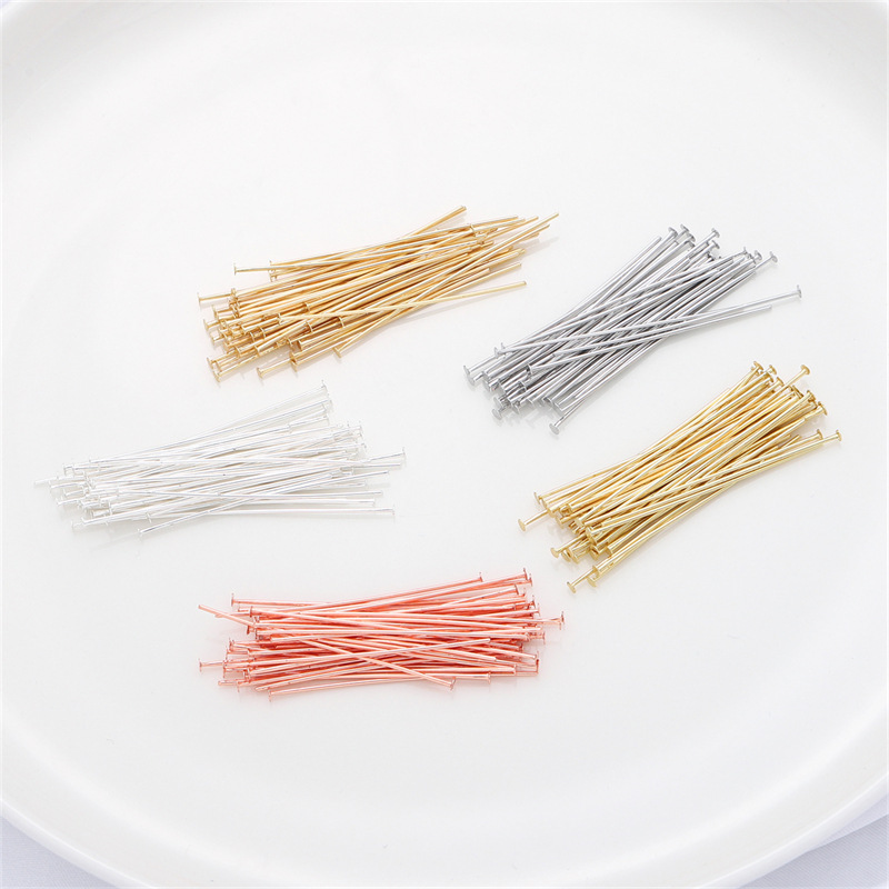 50個/パック 925スターリングシルバー フラットヘッドピ - Jewelry Making Jig のレビューと価格