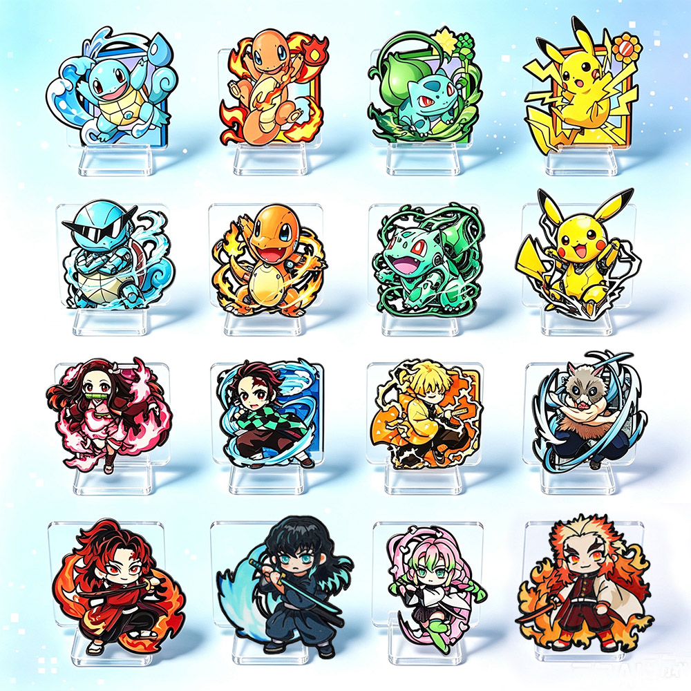 8 個アニメポケモン & デーモンスレイヤーエナメルピン漫画 - Jewelry Making Ideas のレビューと価格