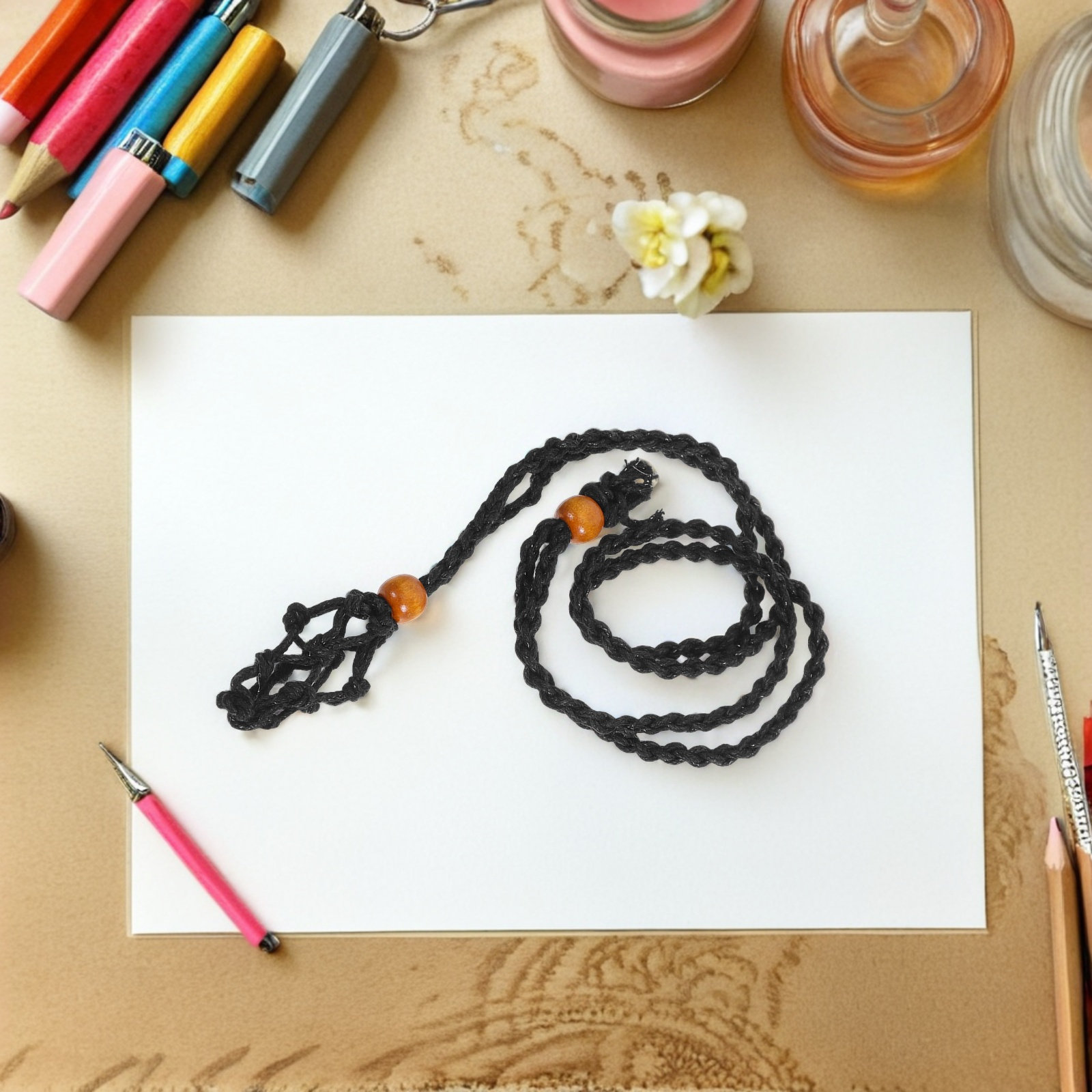 1セットのDIYネックレスキット。黒色の鉄線とワックス加工さ - Jewelry Making Beginners のレビューと価格