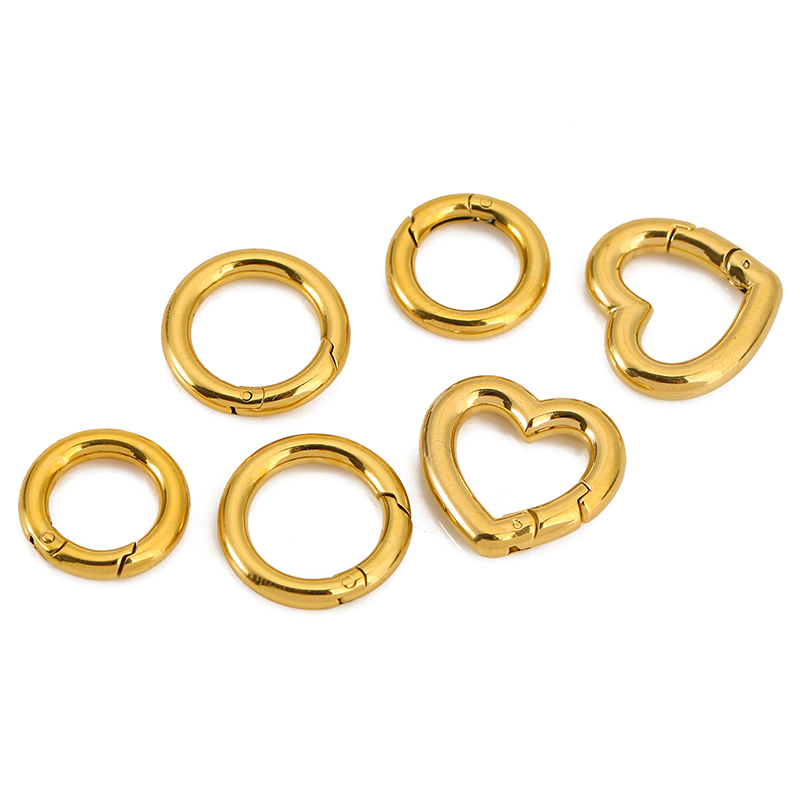 2 個ステンレス鋼クラスプハートラウンドリングロブスタークラ - Jewelry Making Ideas のレビューと価格