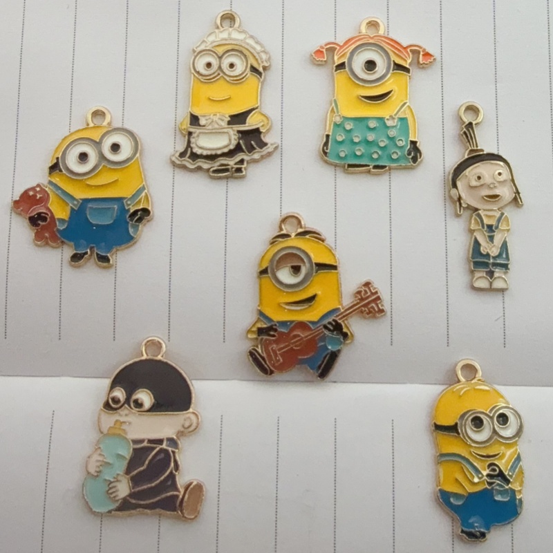 10個入り合金製ドリップオイル漫画ペンダント、DIYジュエリ - Jewelry Making Factory のレビューと価格