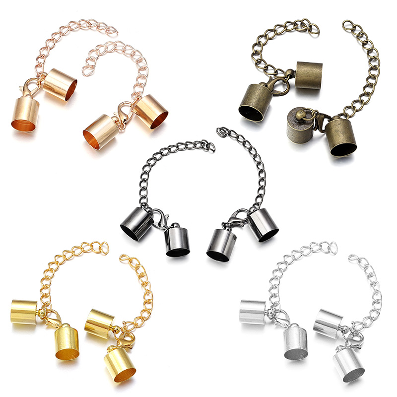 10 セット革コードエンドキャップロブスタークラスプ延長チェ - Jewelry Making Name のレビューと価格