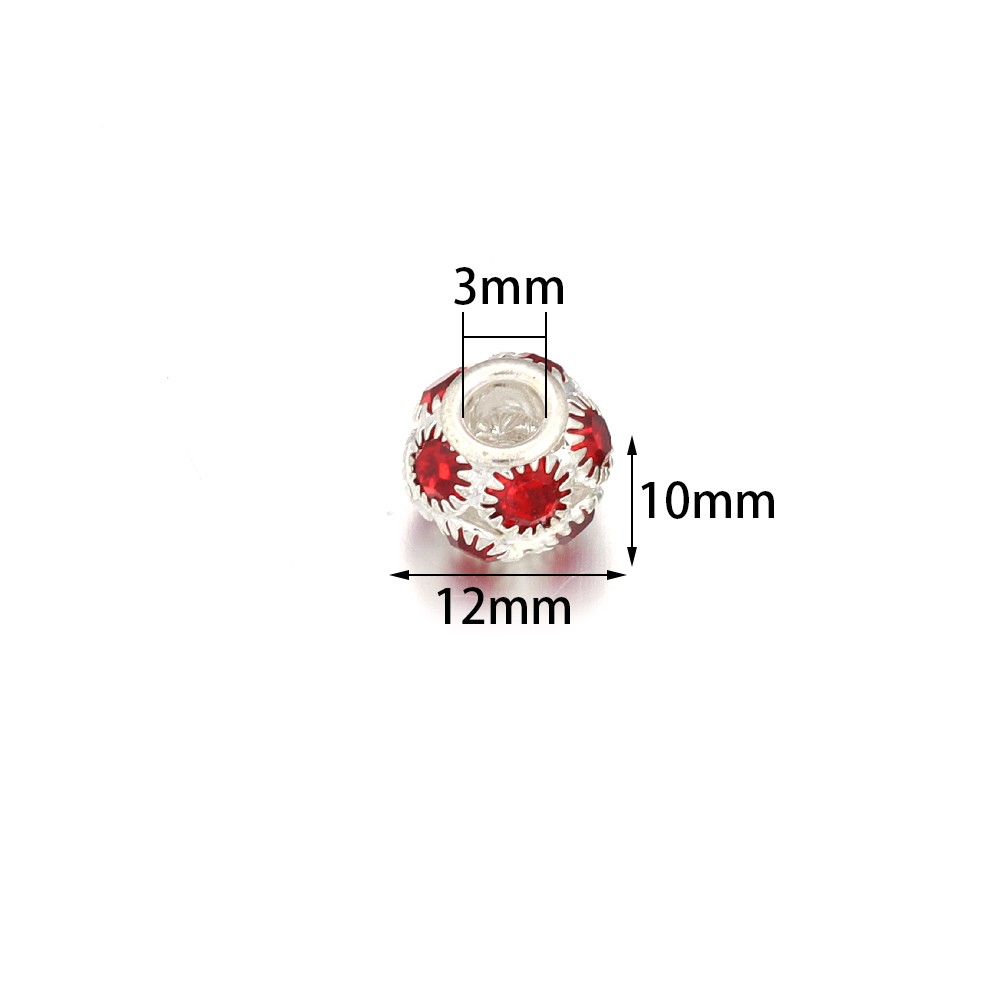 5 個 12 ミリメートルラインストーンクリスタルビーズカラ - Jewelry Making Beginners のレビューと価格
