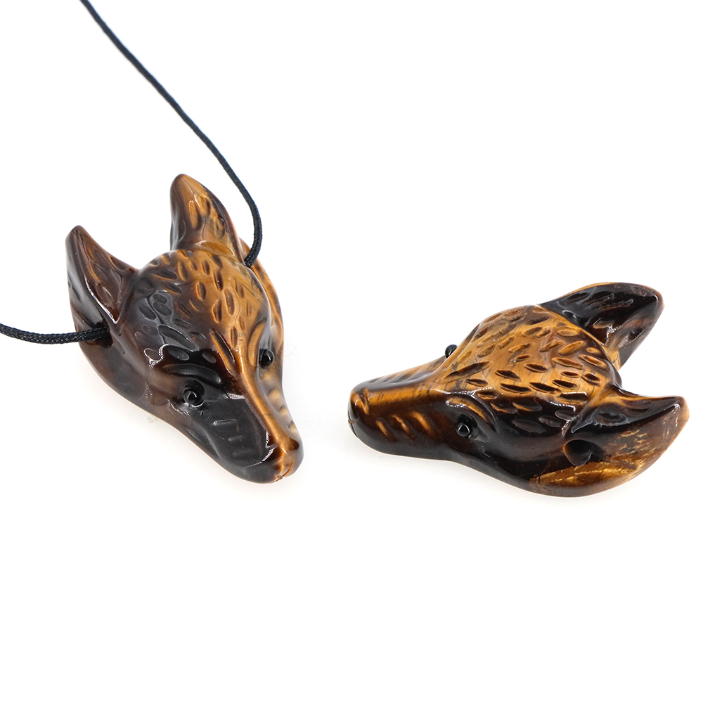 40mm ウルフヘッドストーンペンダント 天然ヒーリングクリ - Jewelry Making Jig のレビューと価格
