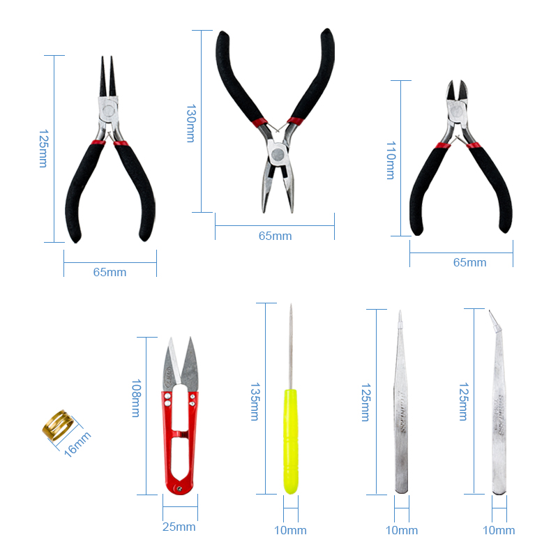 8個入りステンレス製ジュエリー製作ツールセット、プライヤー、 - Jewelry Making Round Nose Pliers のレビューと価格
