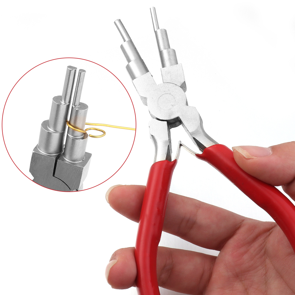 6-in-1 カーボン鋼製 丸型ノーズプライヤー、ジュエリー - Jewelry Making Round Nose Pliers のレビューと価格
