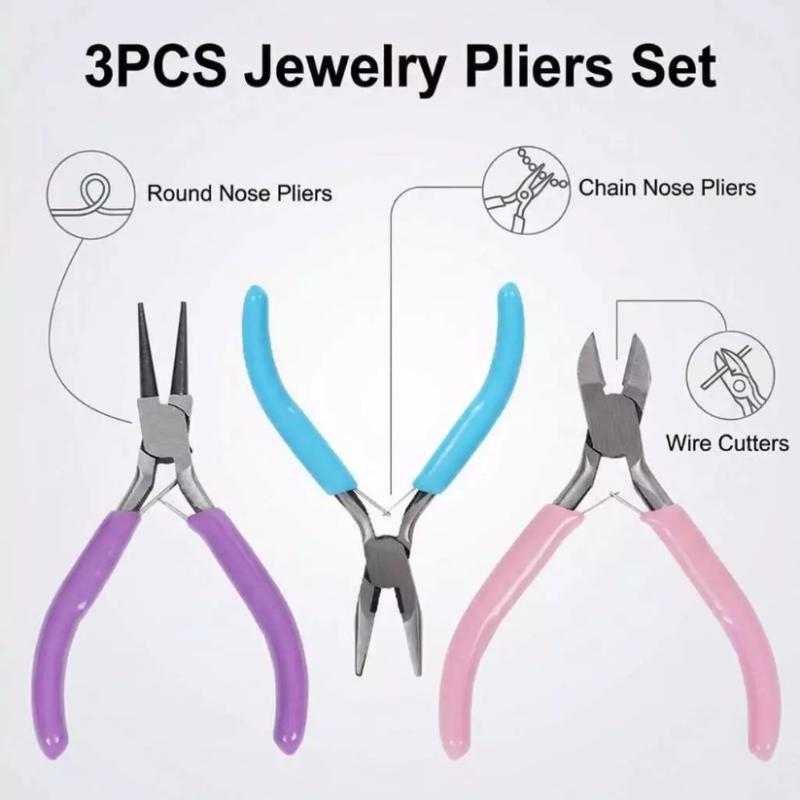 【L】1/3個入りジュエリー製作用プライヤーセット ニードル - Jewelry Making Round Nose Pliers のレビューと価格