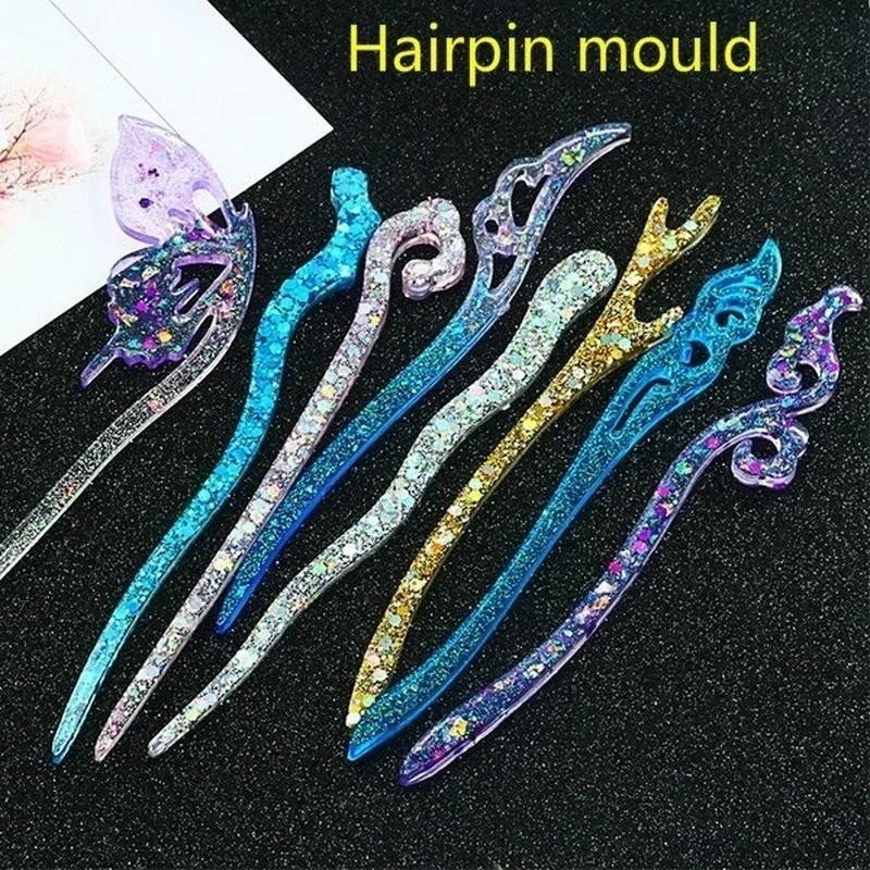 新しい透明ヘアピンシリコーン特殊金型樹脂 DIY ヘアジュエ - Jewelry Making Factory のレビューと価格