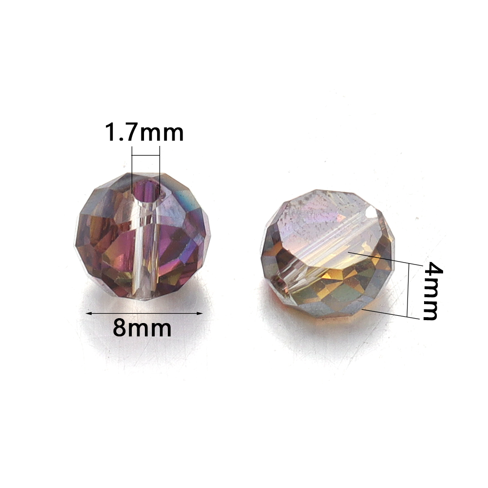 30 ピース/ロット 8 ミリメートルカラフルなメッキフラッ - Jewelry Making Beginners のレビューと価格