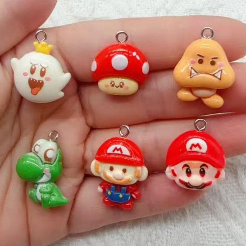10個入り樹脂製漫画ペンダント、DIYジュエリー製作イヤリン - Jewelry Making Factory のレビューと価格