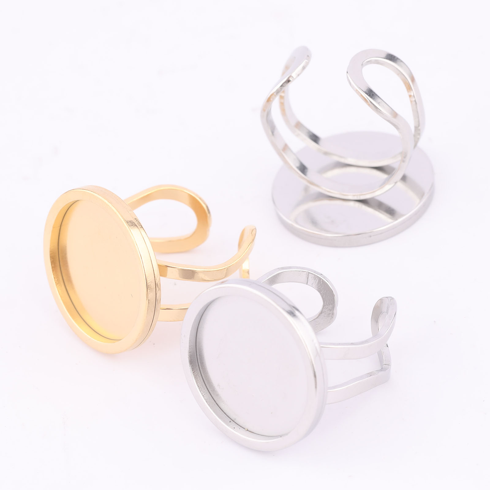 5 個 18 ミリメートルラウンドカボションリングベゼル設定 - Jewelry Making Beginners のレビューと価格